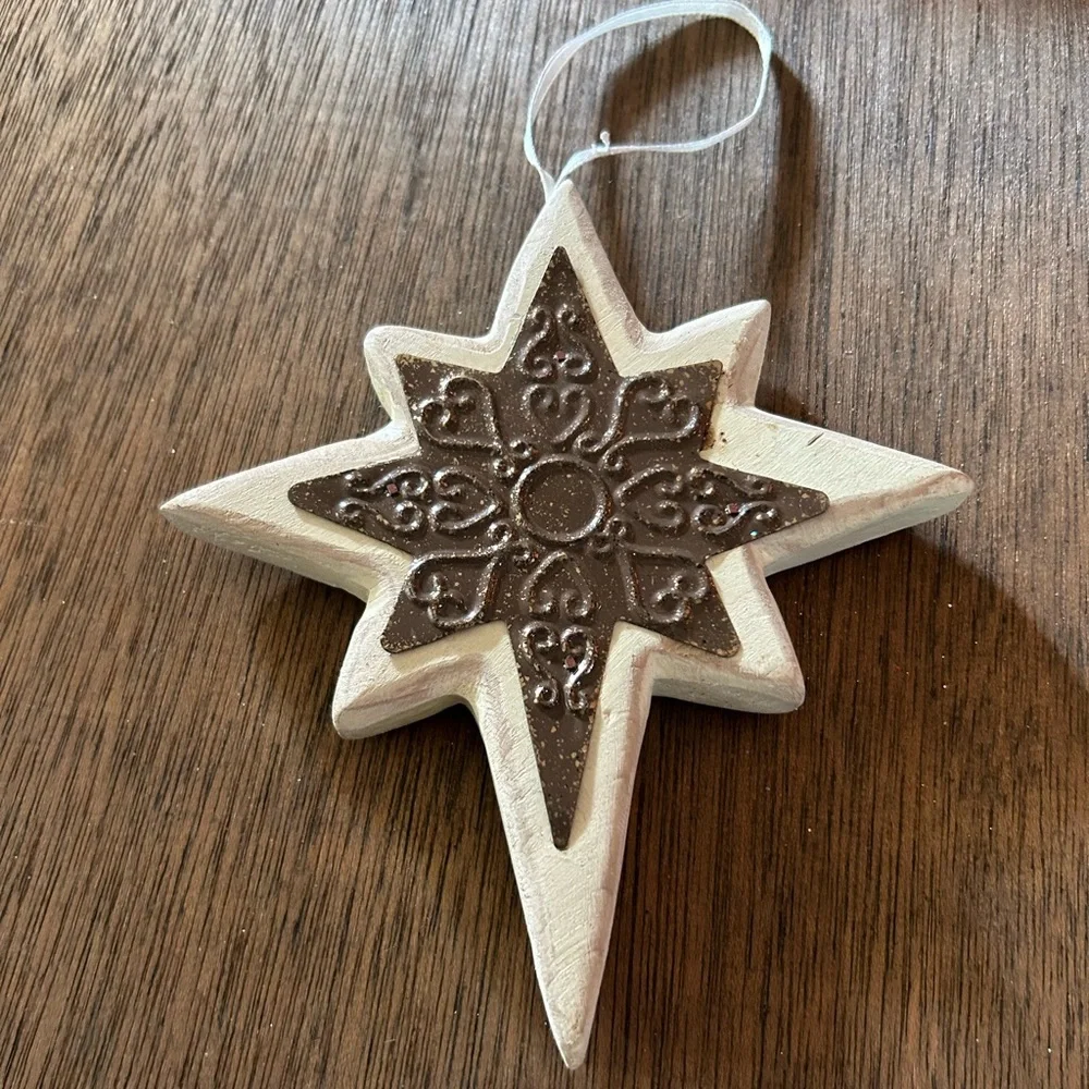 Vintage Wood Star Ornament